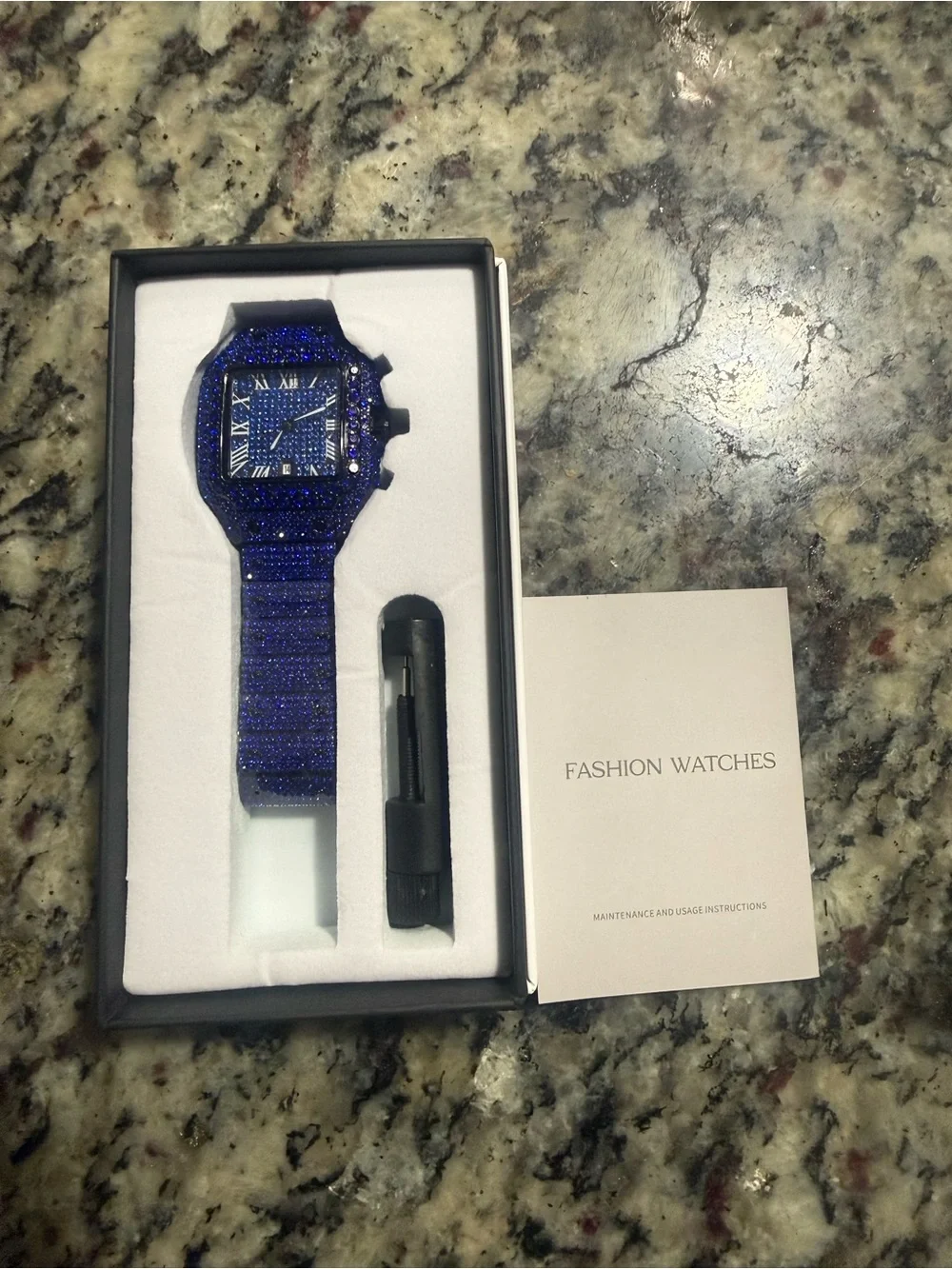 Blue Sparkle Fashion Watch for Men -